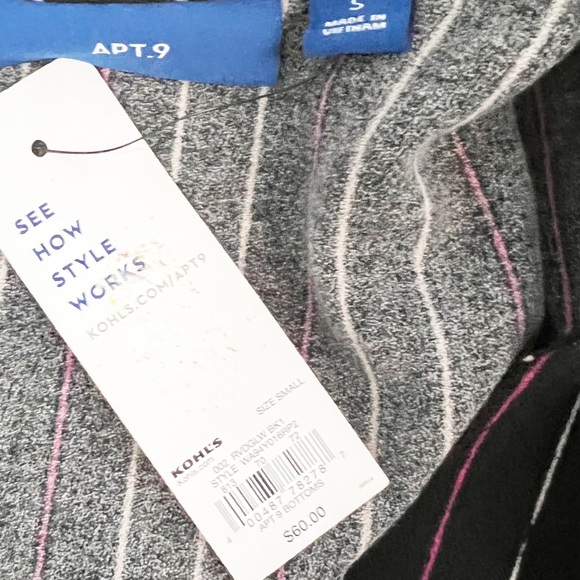 😻NWT Apt. 9 Striped Jumpsuit Pink Black - Picture 7 of 8